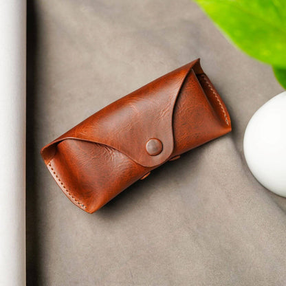 Handcrafted Leather Sunglass Case - Stylish Protection for Your Shades