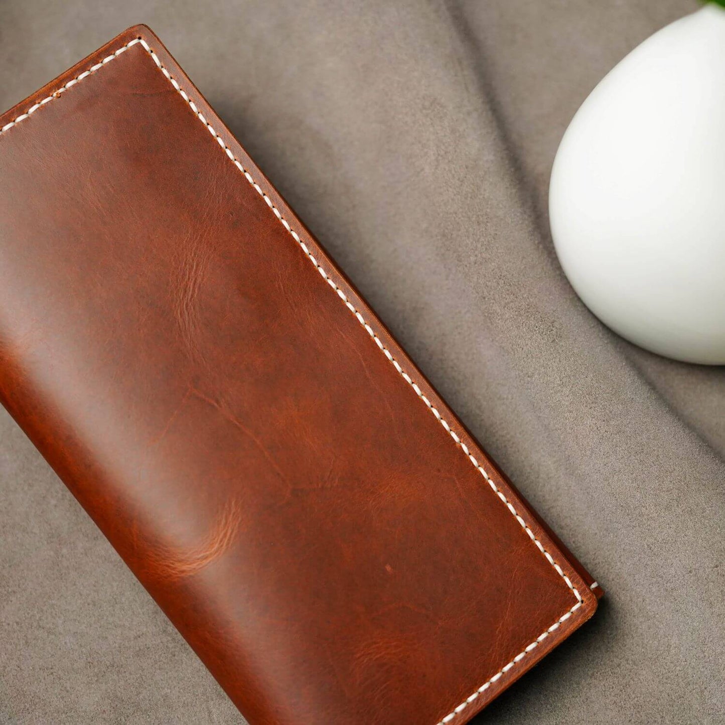 Handmade Leather Long Wallet | Classic Handcrafted Long Leather Wallet