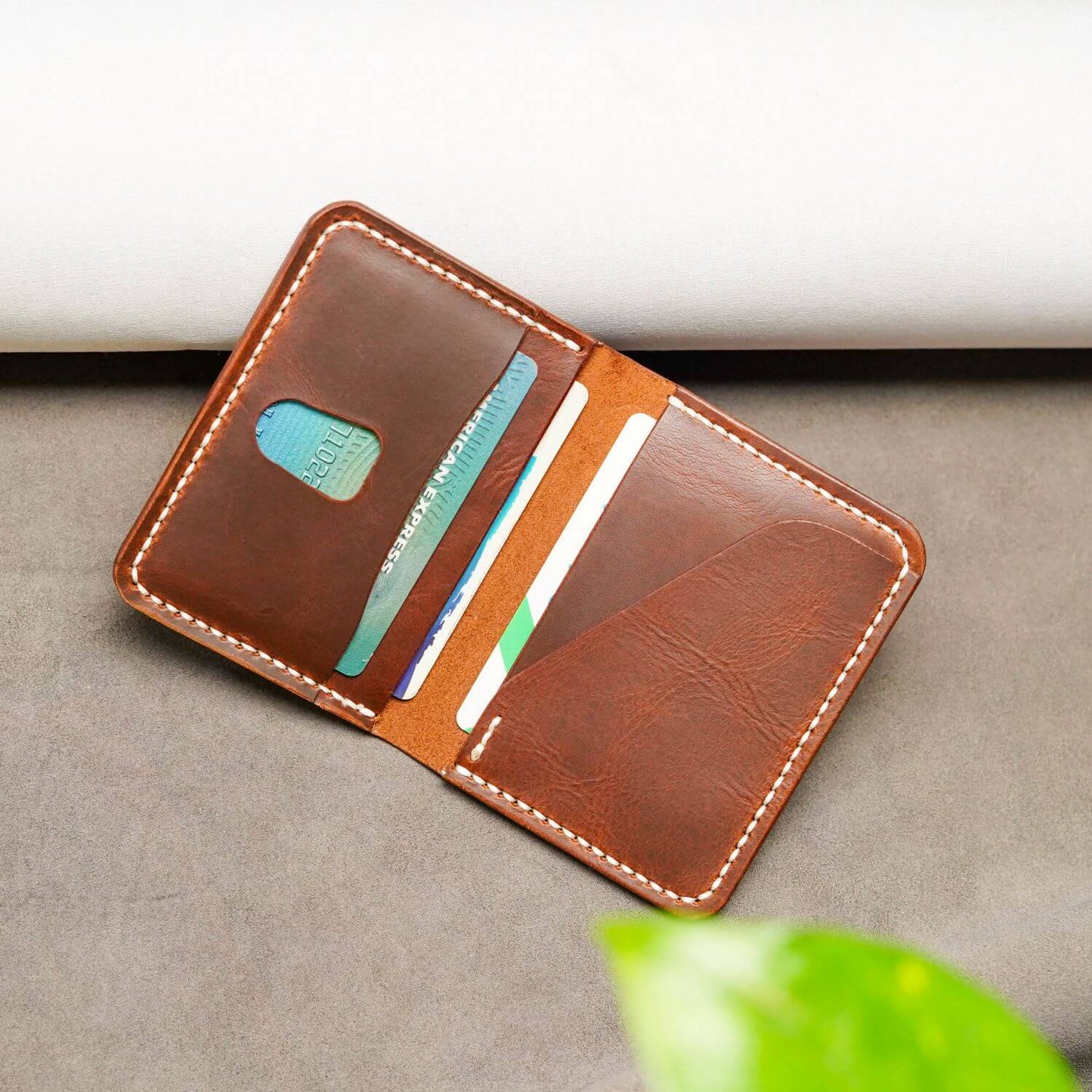 Handmade Genuine Leather Liberty Card Holder by Bonny Boss