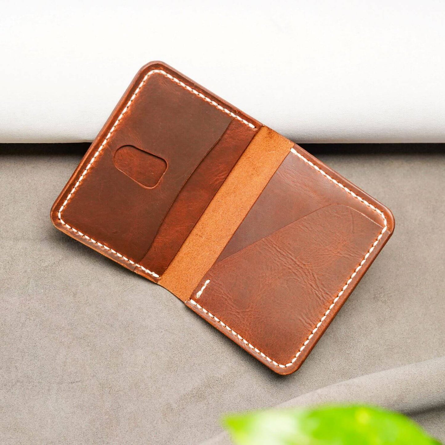 Handmade Genuine Leather Liberty Card Holder by Bonny Boss