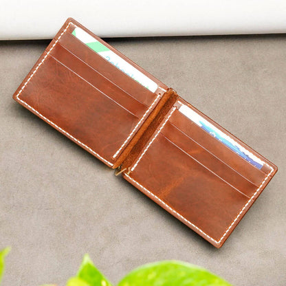 Rodeo Sleek Handmade Leather Money Clip - Keep Your Cash Secure