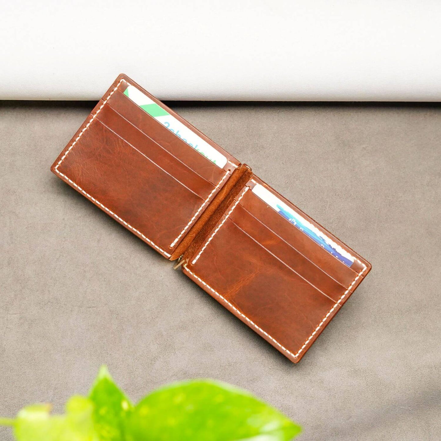 Rodeo Sleek Handmade Leather Money Clip - Keep Your Cash Secure