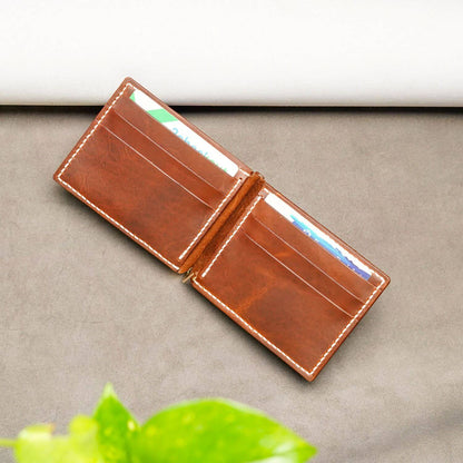 Rodeo Sleek Handmade Leather Money Clip - Keep Your Cash Secure