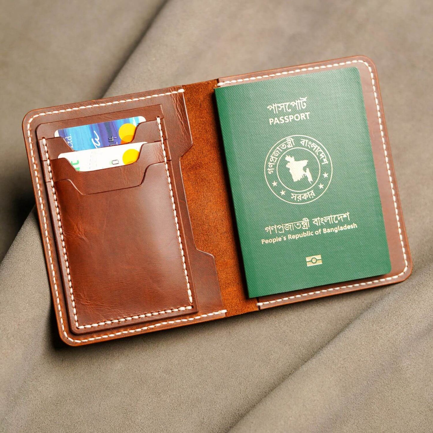 Heritage Handmade Leather Passport Holder