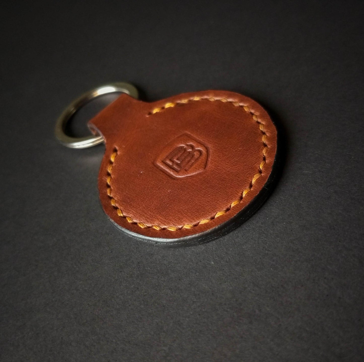 Handmade Leather Keychain with NFC Tag – Digital Business Card