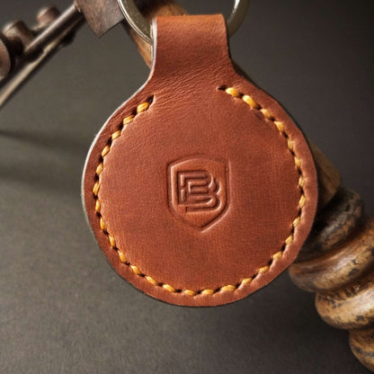 Handmade Leather Keychain with NFC Tag – Digital Business Card