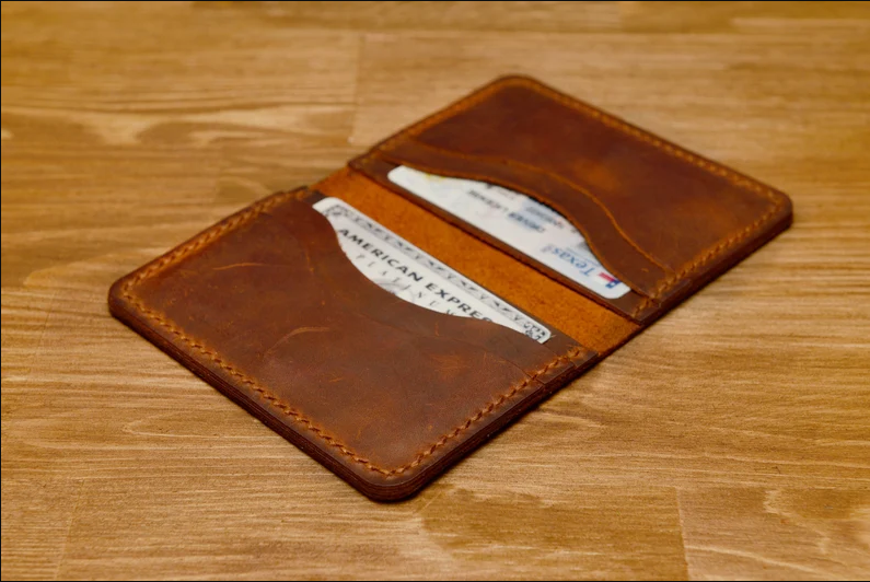 Handmade Slim Card Wallet | Minimalist Leather Wallet | Front Pocket Credit Card Holder