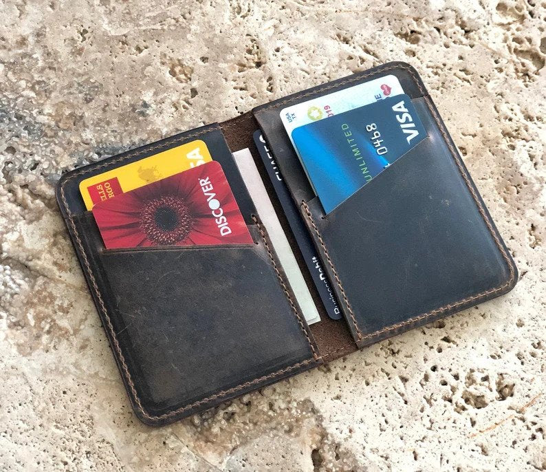 Mens Slim Front Pocket Wallet | Mens Bifold card wallet.