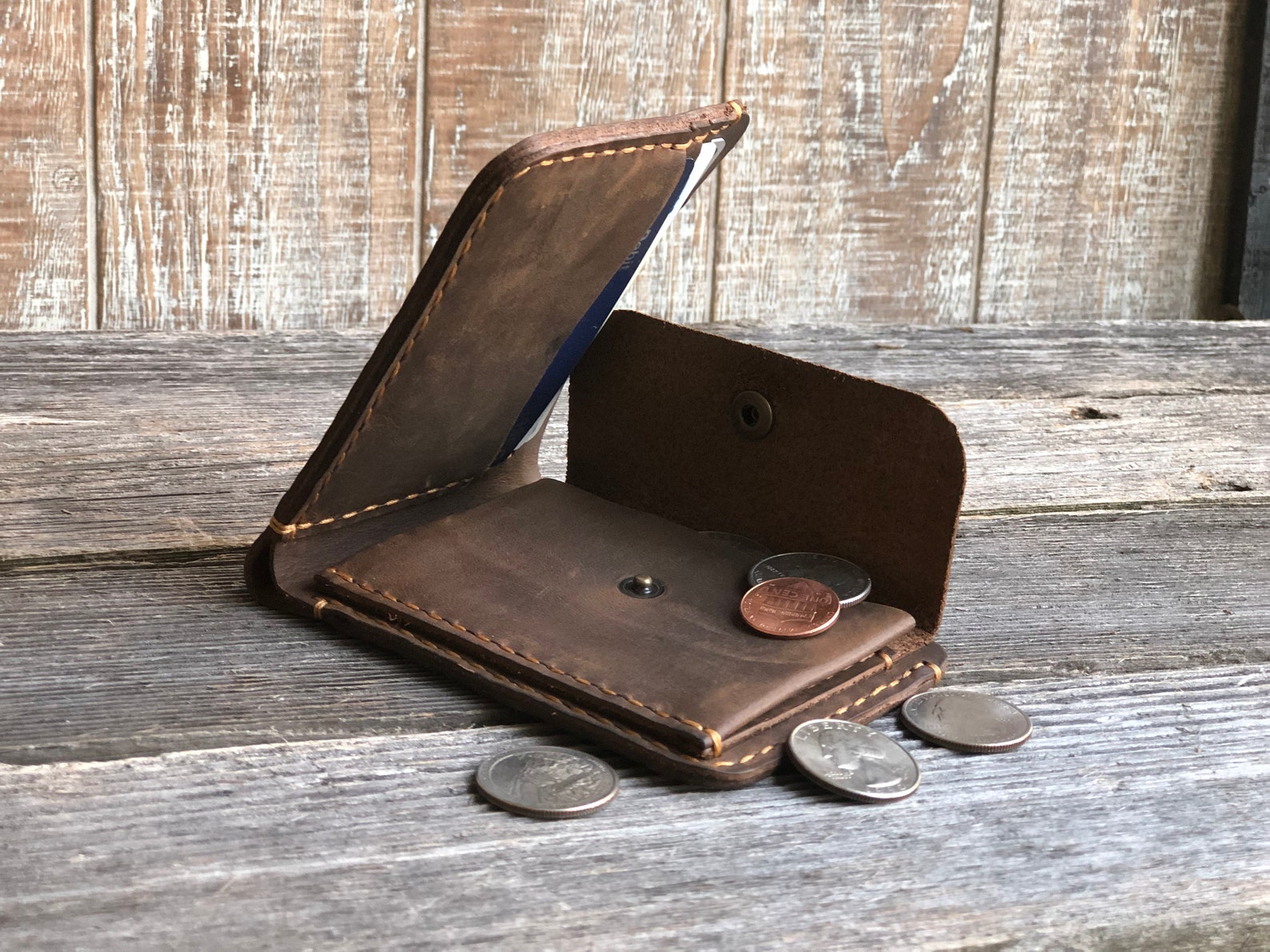 Leather men's wallet Trifold with coinpocket | Tonyperotti.com